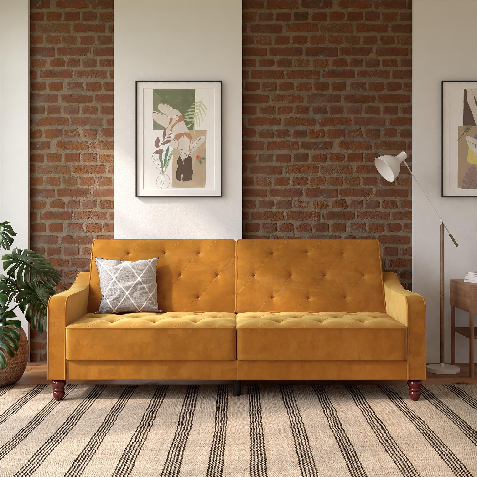 Novogratz Vintage Futon Sofa Bed - Mustard