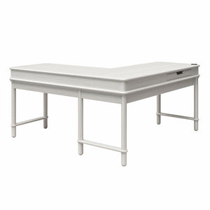 CosmoLiving Selena Lift-top L Desk - Rustic White