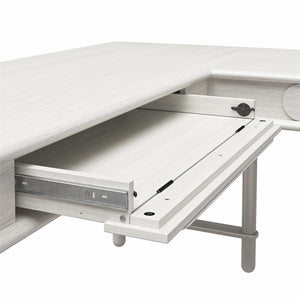 CosmoLiving Selena Lift-top L Desk - Rustic White