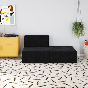 Novogratz The Flower Ottoman Pouf - Black
