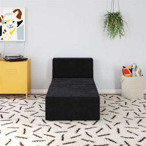 Novogratz The Flower Ottoman Pouf - Black