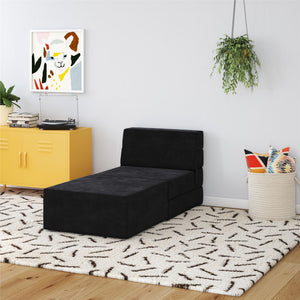 Novogratz The Flower Ottoman Pouf - Black