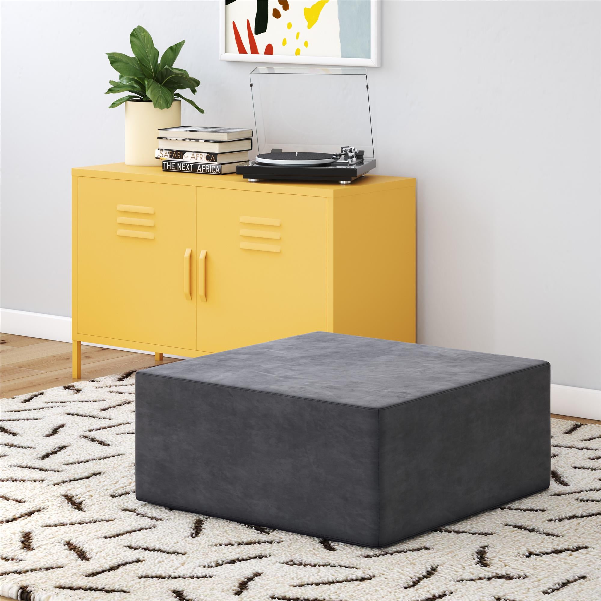 Novogratz The Flower Ottoman Pouf - Gray