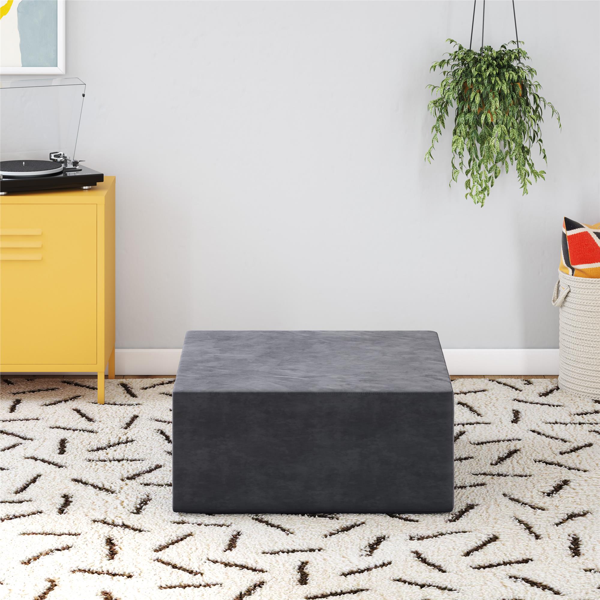 Novogratz The Flower Ottoman Pouf - Gray