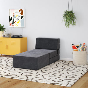 Novogratz The Flower Ottoman Pouf - Gray