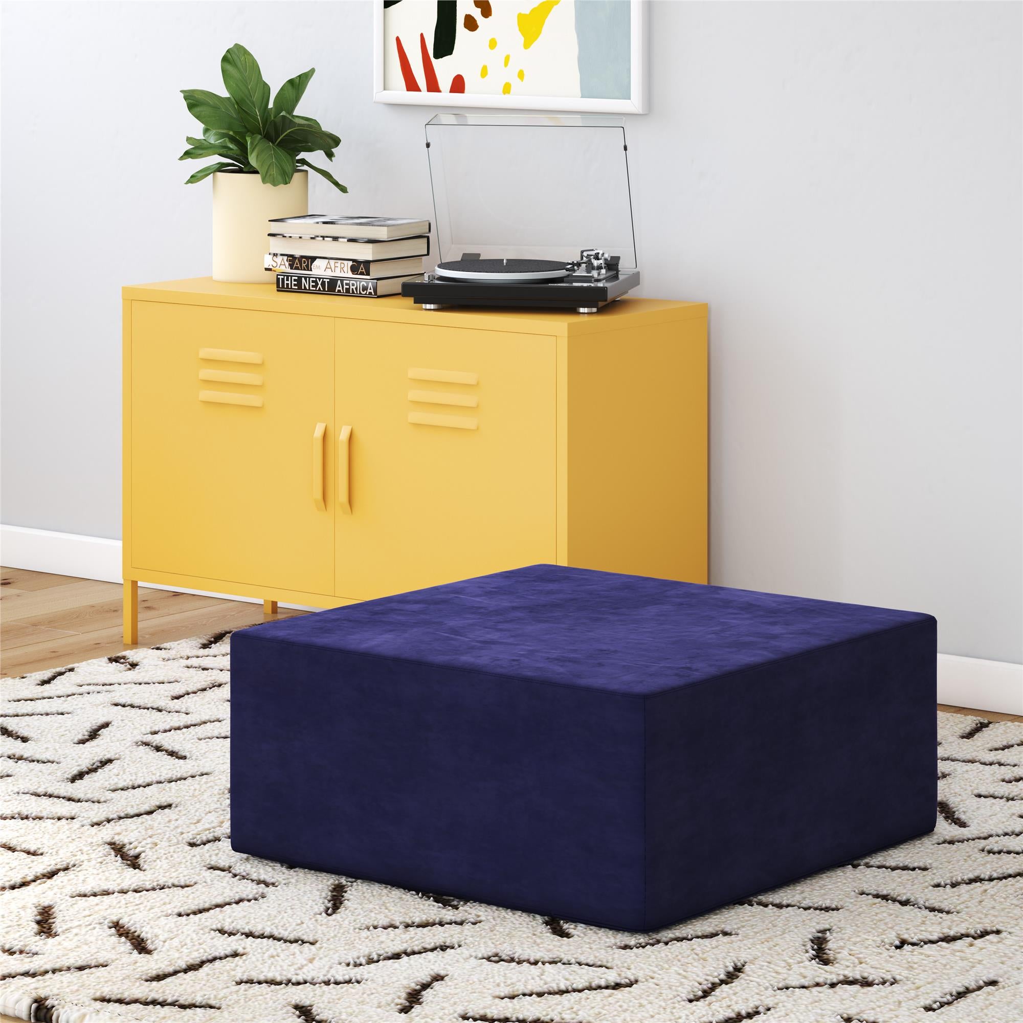 Novogratz The Flower Ottoman Pouf - Blue