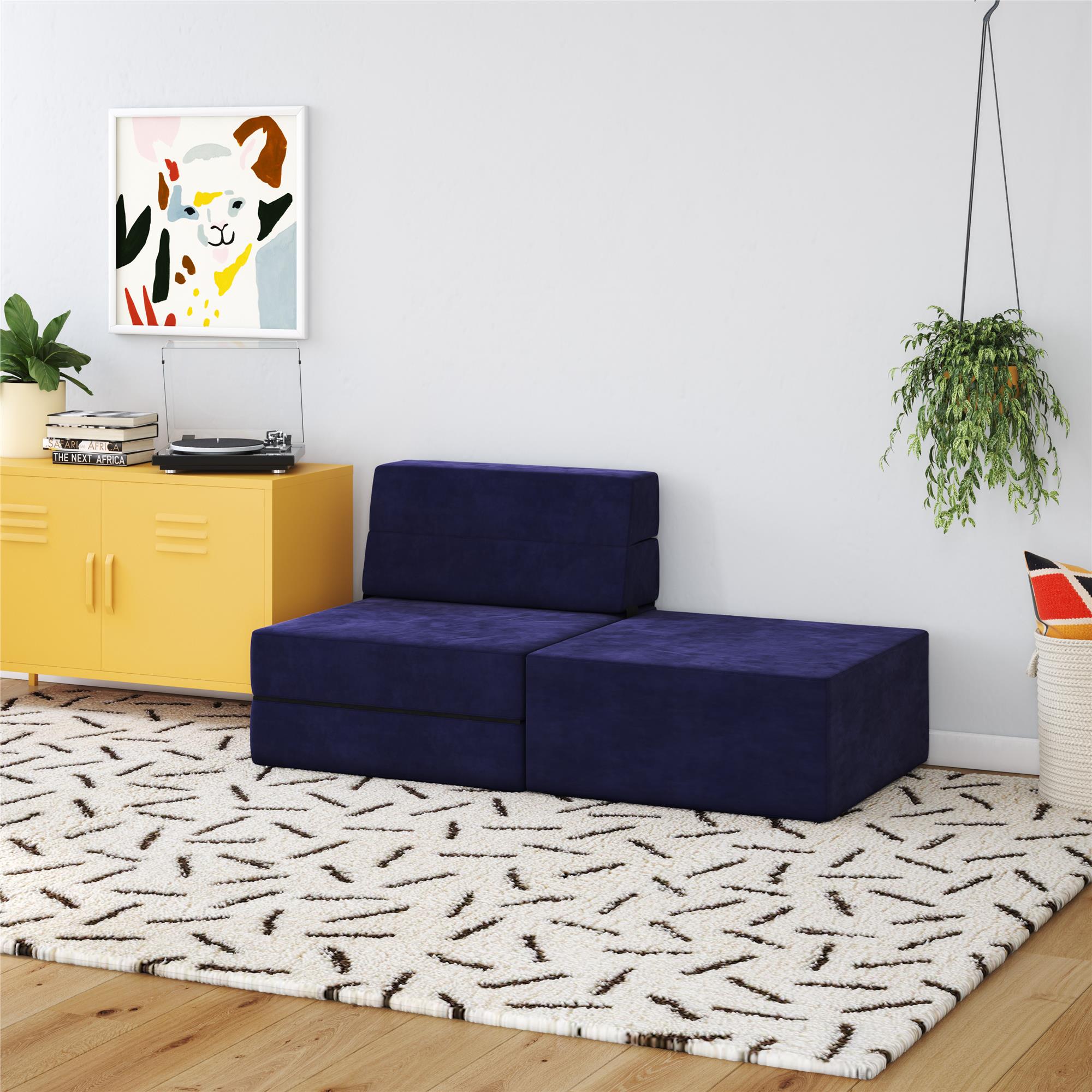 Novogratz The Flower Ottoman Pouf - Blue