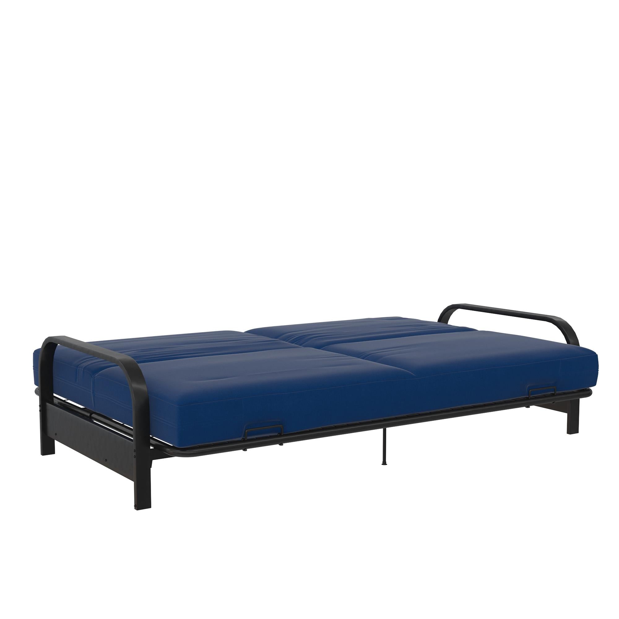 DHP Elbern Futon Set with Metal Frame and Mattress - Blue - Full
