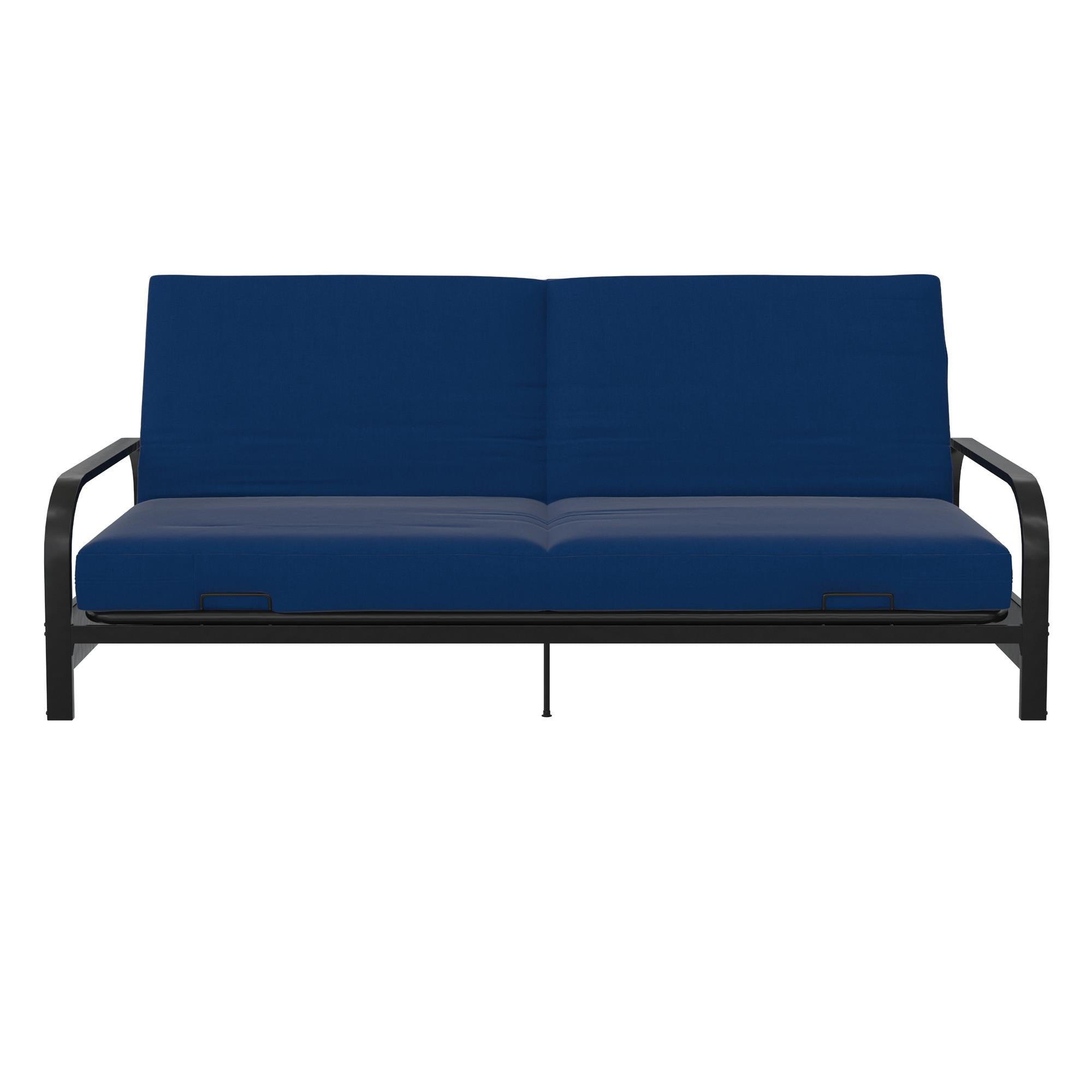 DHP Elbern Futon Set with Metal Frame and Mattress - Blue - Full