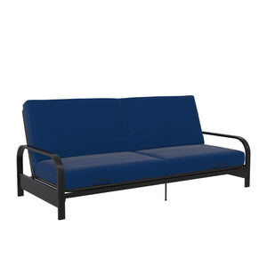 DHP Elbern Futon Set with Metal Frame and Mattress - Blue - Full