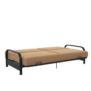 DHP Elbern Futon Set with Metal Frame and Mattress - Tan - Full
