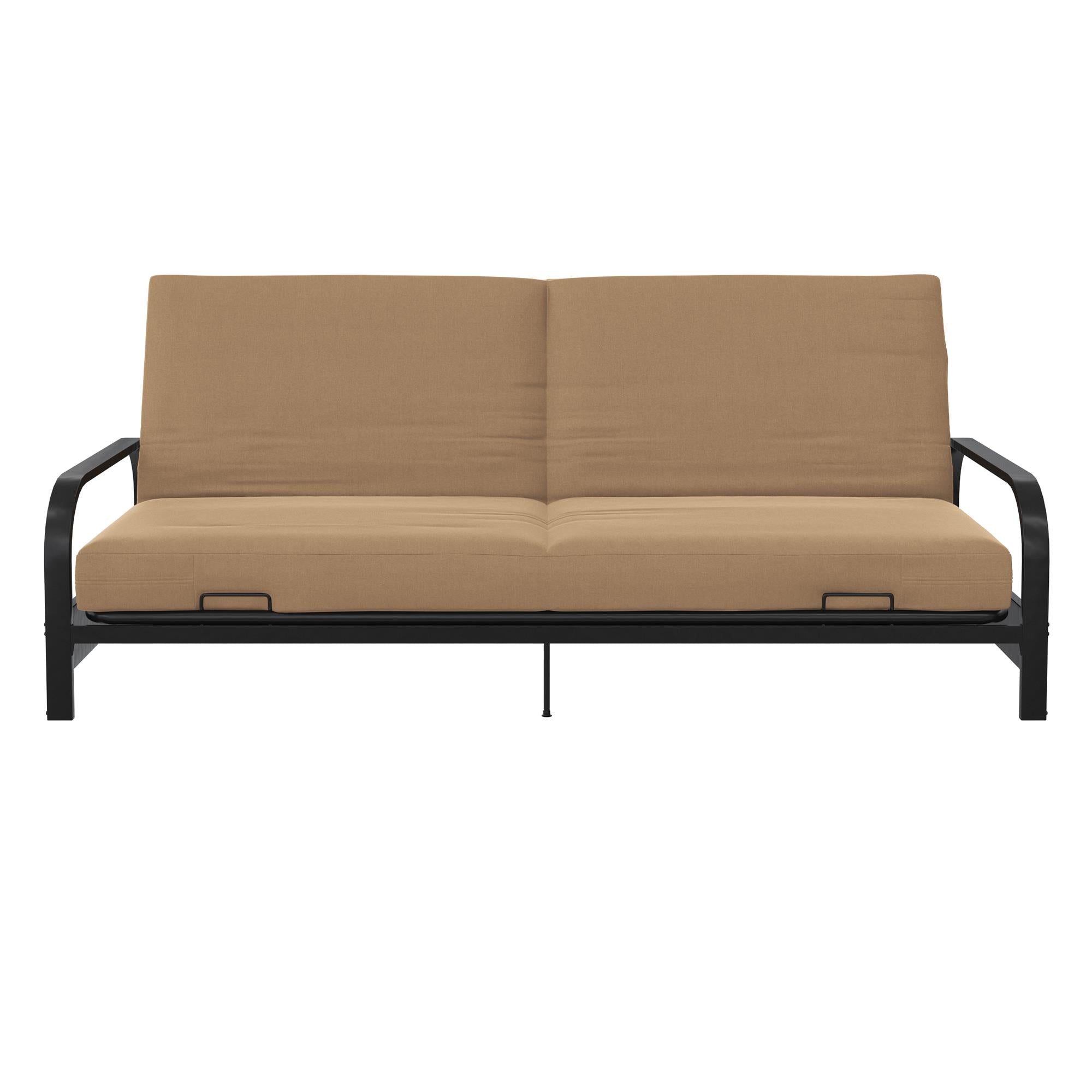 DHP Elbern Futon Set with Metal Frame and Mattress - Tan - Full