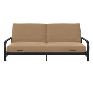 DHP Elbern Futon Set with Metal Frame and Mattress - Tan - Full