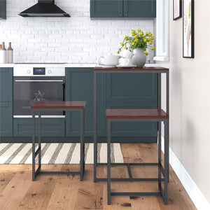 Novogratz Bungalow 3-Piece Dining Set - Black
