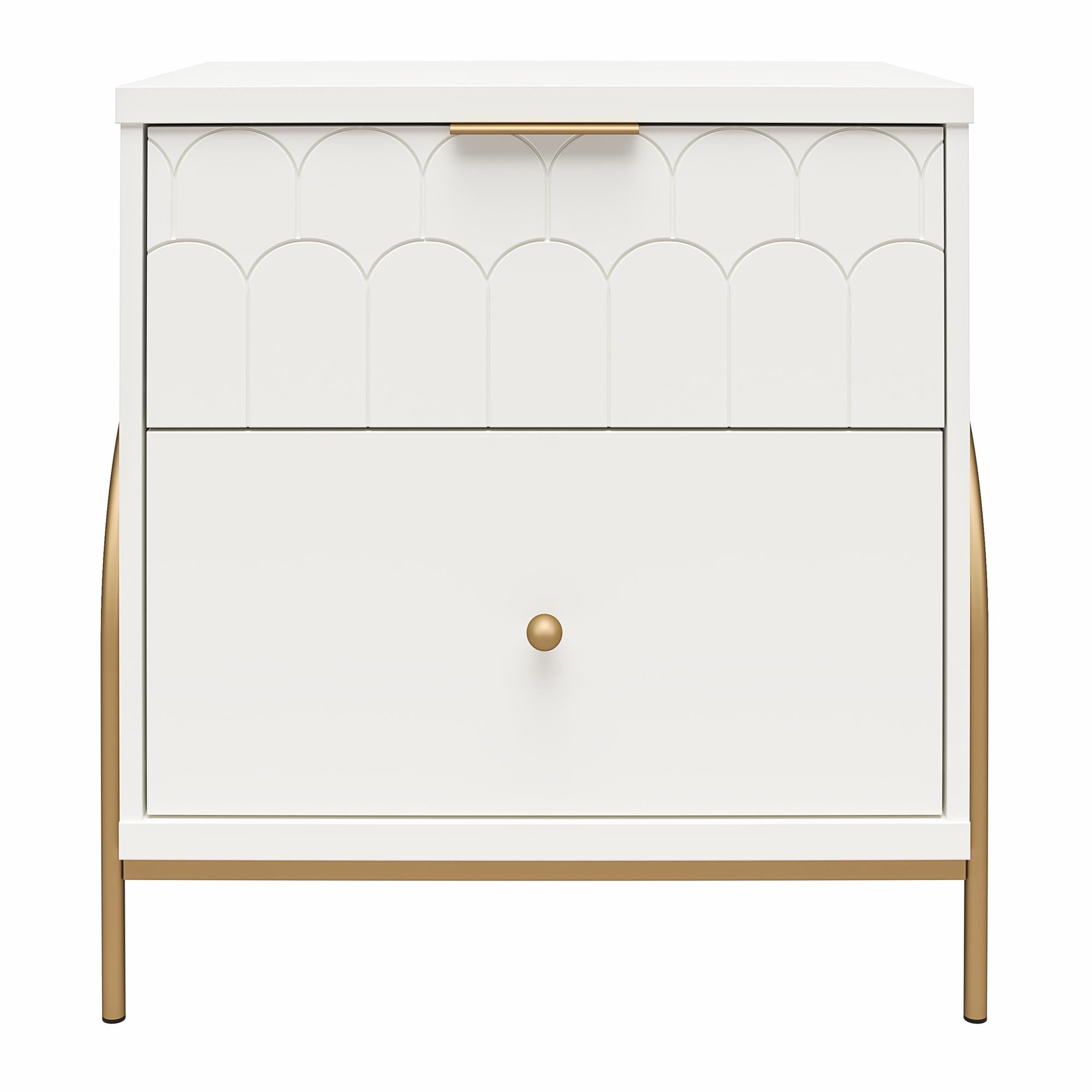 CosmoLiving Anastasia Nightstand - White