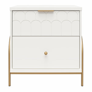 CosmoLiving Anastasia Nightstand - White