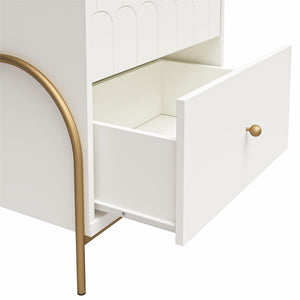 CosmoLiving Anastasia Nightstand - White