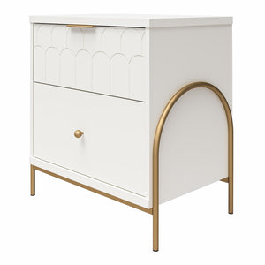 CosmoLiving Anastasia Nightstand - White