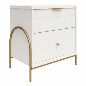CosmoLiving Anastasia Nightstand - White