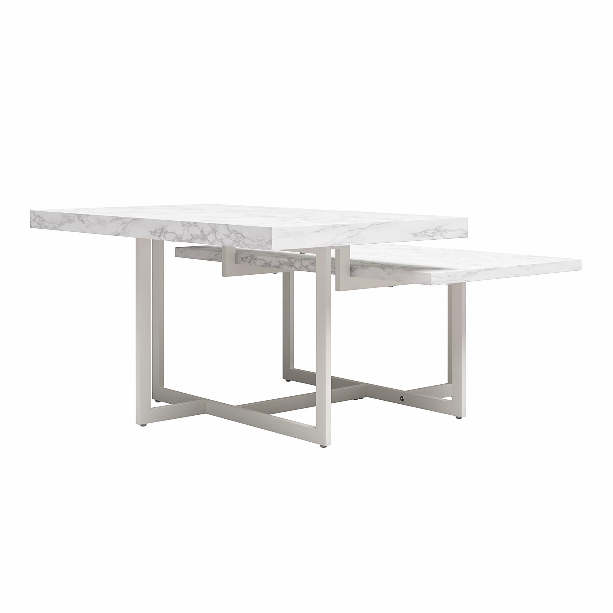 CosmoLiving Brielle Coffee Table - White marble