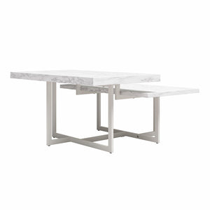 CosmoLiving Brielle Coffee Table - White marble