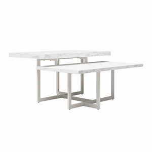 CosmoLiving Brielle Coffee Table - White marble