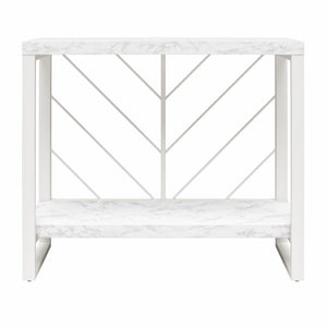 CosmoLiving Brielle Console Table - White marble
