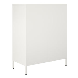 Systembuild Evolution Mission District 4 Door Metal Locker Storage Cabinet - White