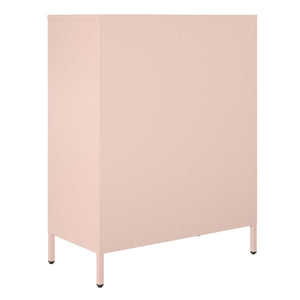 Systembuild Evolution Mission District 4 Door Metal Locker Storage Cabinet - Pale Pink