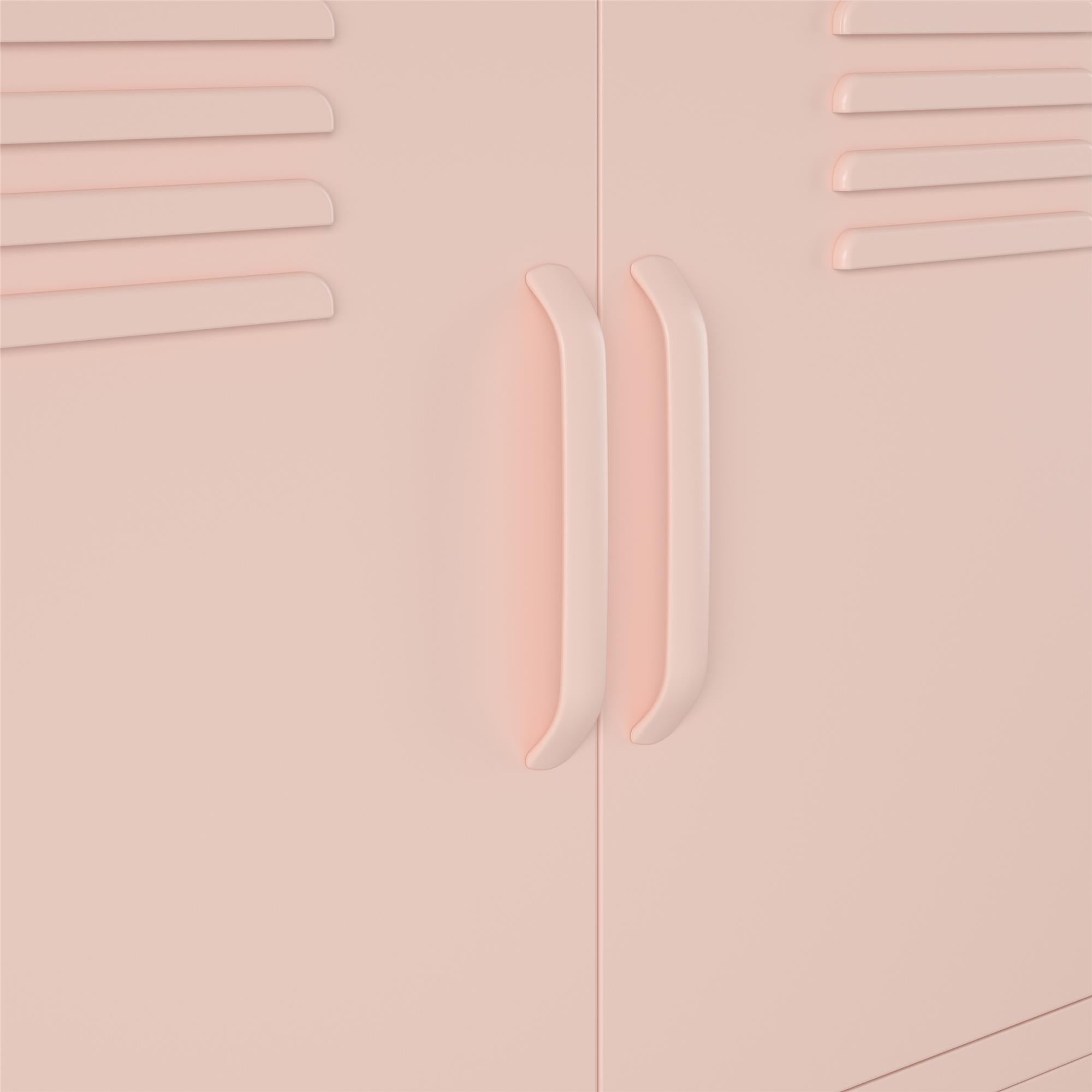 Systembuild Evolution Mission District 4 Door Metal Locker Storage Cabinet - Pale Pink
