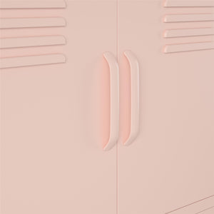 Systembuild Evolution Mission District 4 Door Metal Locker Storage Cabinet - Pale Pink
