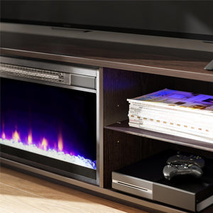 Ameriwood Home Crystal Fireplace Console for TVs up to 65" - Espresso