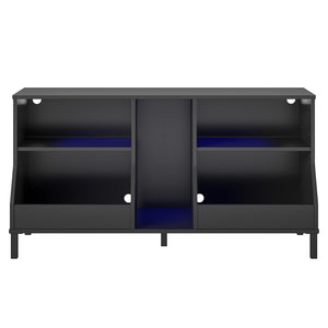 NTense Falcon Youth Gaming TV Stand w/ ARGB LED Lights - Matte Black