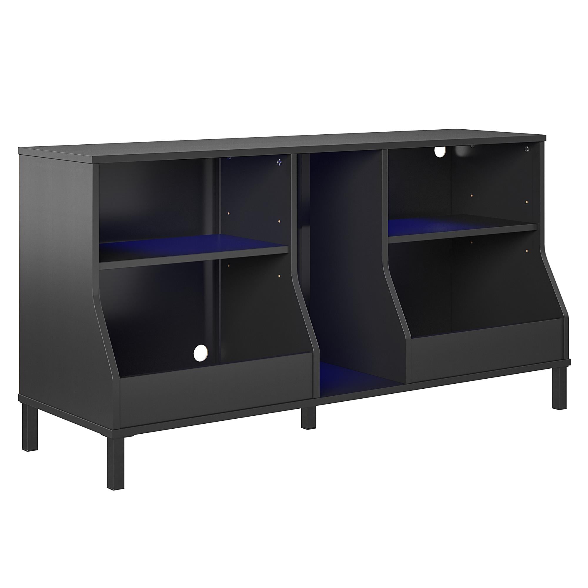 NTense Falcon Youth Gaming TV Stand w/ ARGB LED Lights - Matte Black