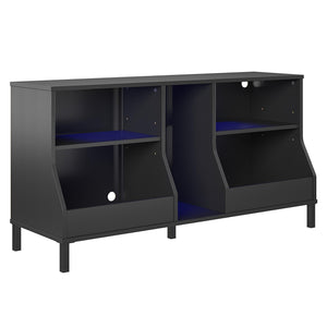 NTense Falcon Youth Gaming TV Stand w/ ARGB LED Lights - Matte Black