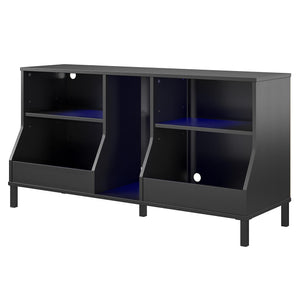 NTense Falcon Youth Gaming TV Stand w/ ARGB LED Lights - Matte Black