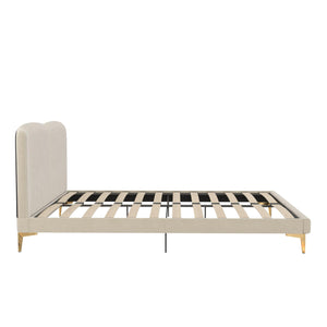 CosmoLiving Coco Upholstered Bed - Ivory - Queen