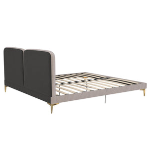 CosmoLiving Coco Upholstered Bed - Taupe - King