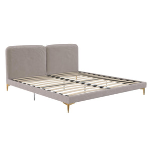 CosmoLiving Coco Upholstered Bed - Taupe - King