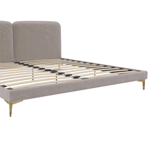 CosmoLiving Coco Upholstered Bed - Taupe - King