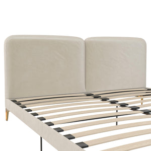 CosmoLiving Coco Upholstered Bed - Ivory - King