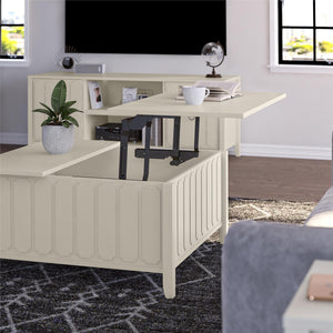 Novogratz Her Majesty Lift Top Coffee Table - White