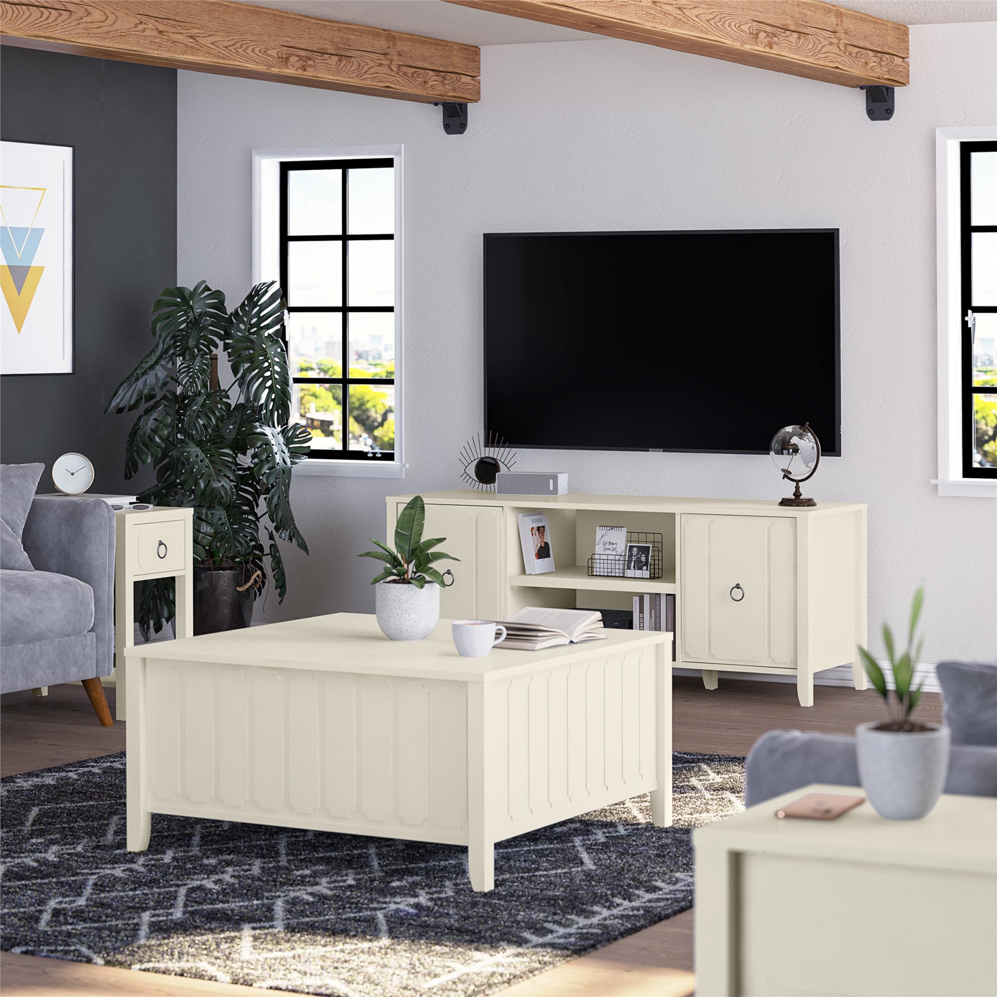 Novogratz Her Majesty TV Stand - White