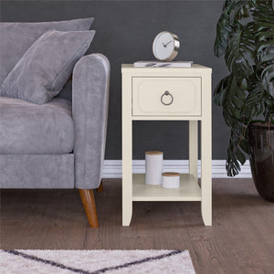 Novogratz Her Majesty Narrow Side Table - White