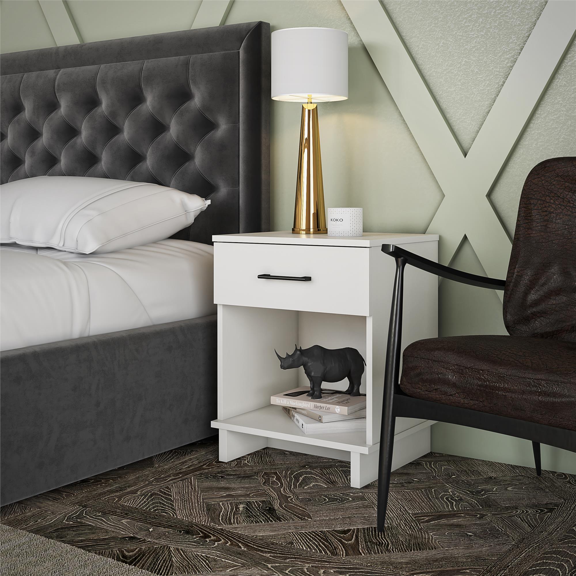 Ameriwood Home Southlander 1 Drawer Nightstand - White