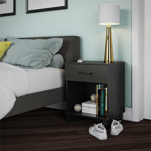 Ameriwood Home Southlander 1 Drawer Nightstand - Black Oak