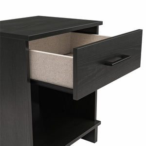 Ameriwood Home Southlander 1 Drawer Nightstand - Black Oak