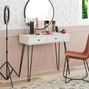 Novogratz Kimberly At Home Vanity with Drawers - White