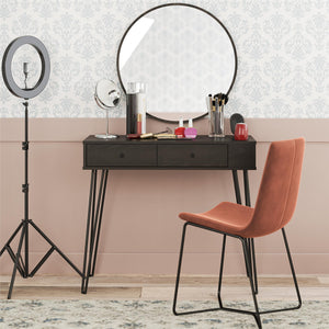 Novogratz Kimberly At Home Vanity with Drawers - Black Oak