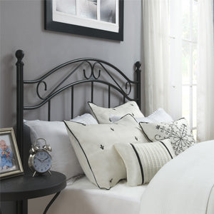 DHP Full/Queen Metal Headboard - Black - Adjustable Full/Queen